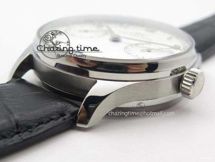 MIROTIME 0125 Bold Portuguese Real PR IW500704 ZF 1:1 Best Edition On Black Leather Strap A 7374